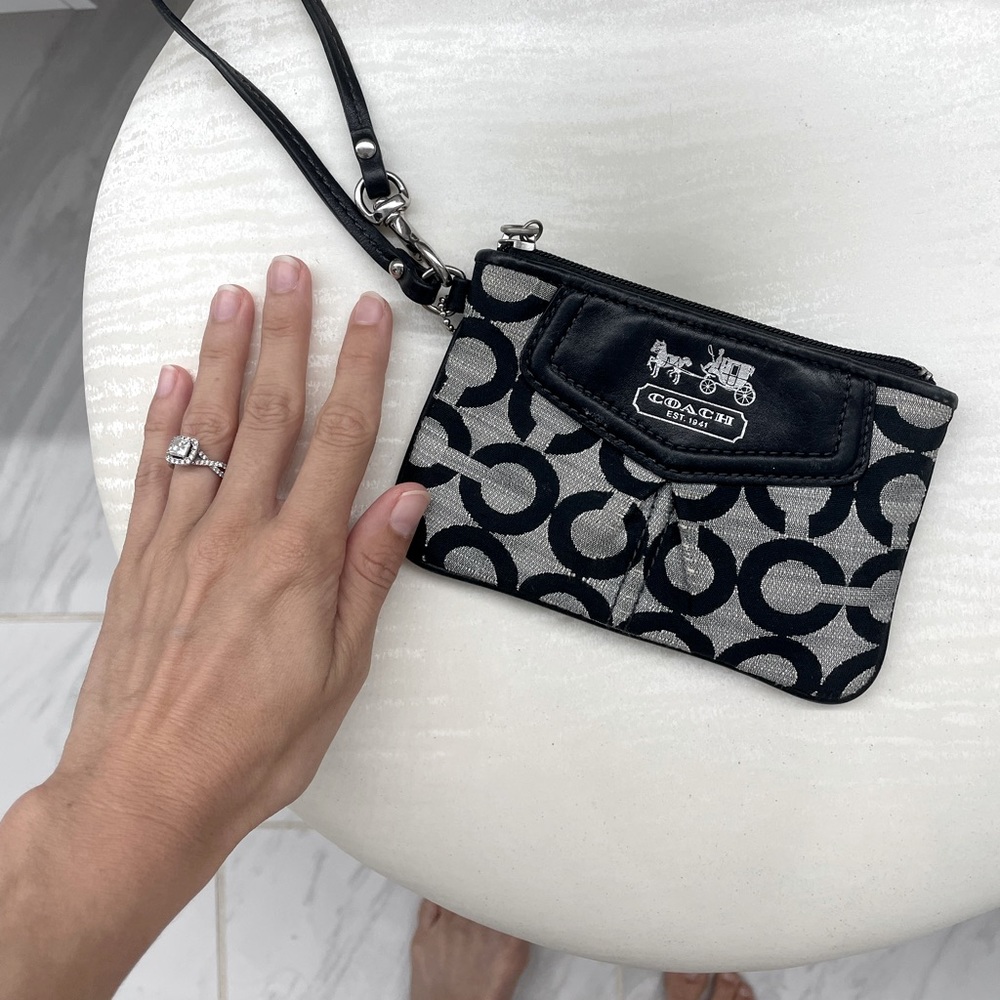 Black coach wristlet